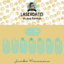 Lade das Bild in den Galerie-Viewer, Laser Datei *Jumbo Klammern*
